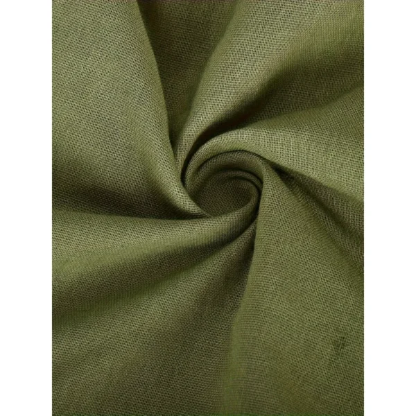Breathable Cotton Linen Vintage Jumpsuit With Buttons And Pockets - Image 5