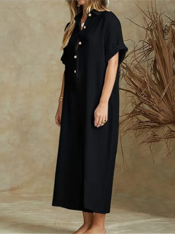 Elegant Cotton Linen Workwear Jumpsuit For Women Office Casual - Image 6